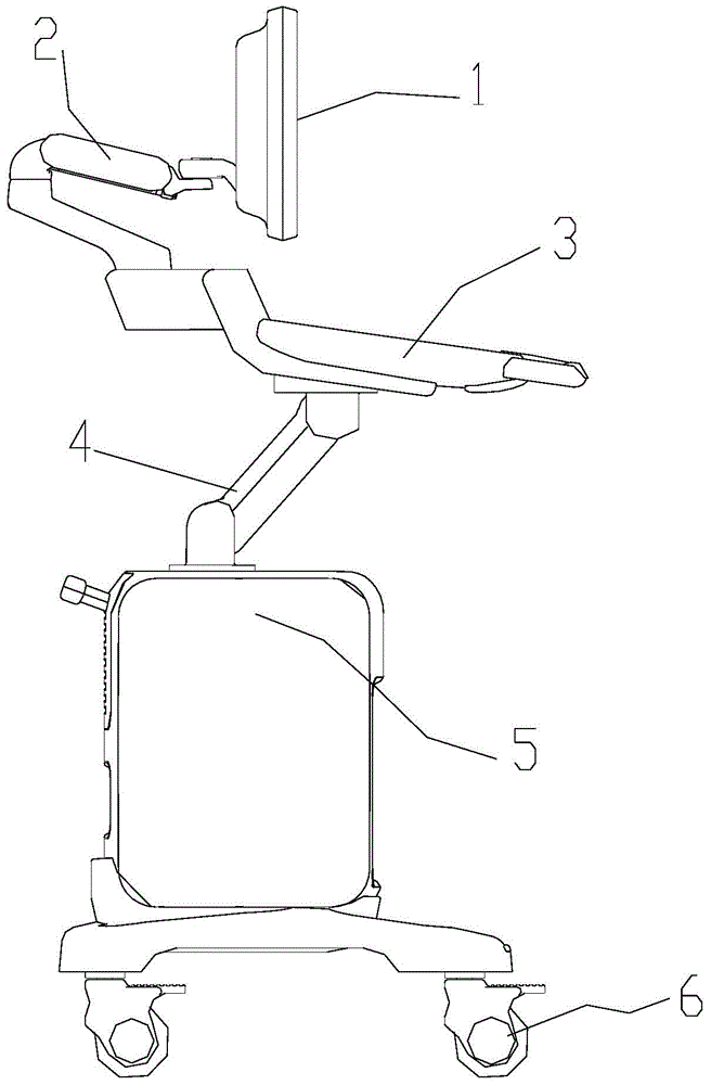 Lifting support device and ultrasonic diagnostic apparatus