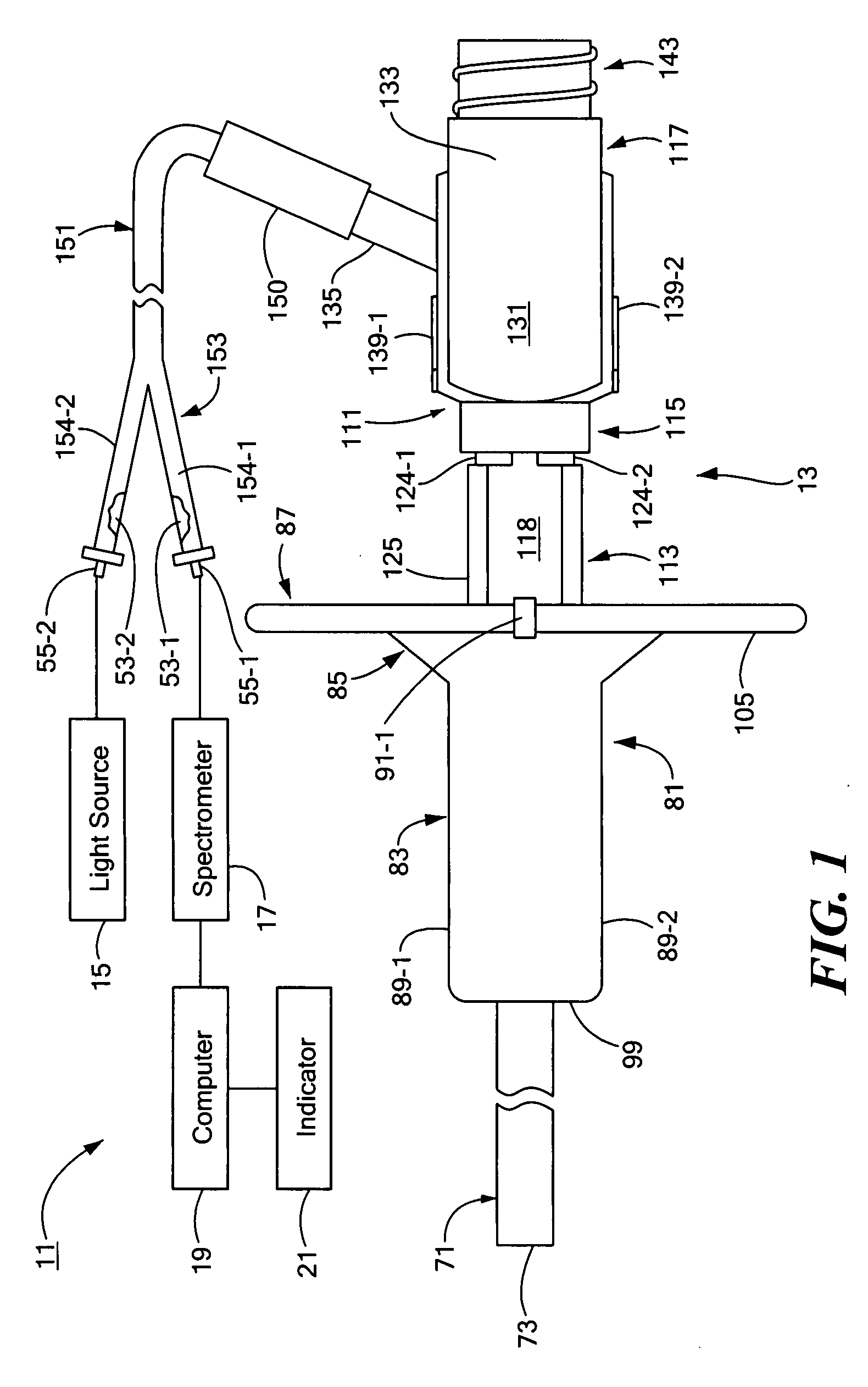 Optical spectroscopic injection needle