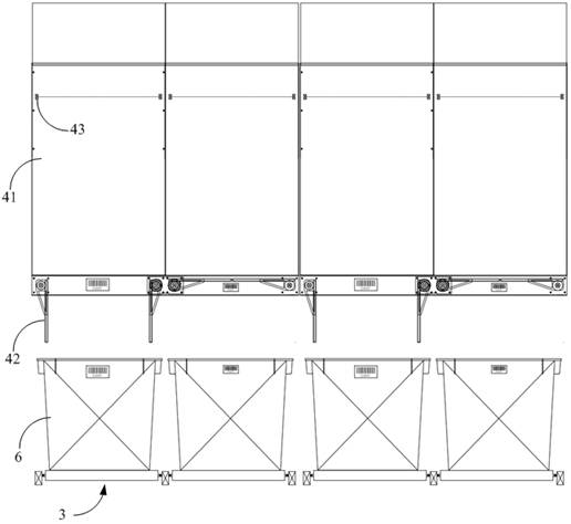 Crossed belt type sorting system and sorting system