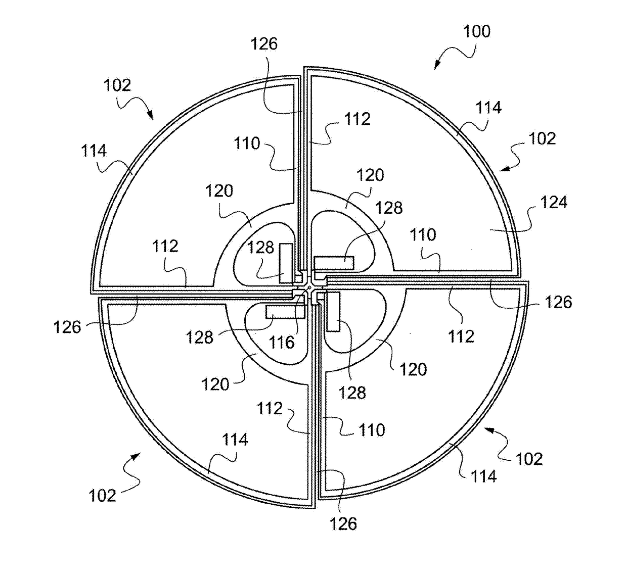 WIFI antenna of the clover-leaf or skew-planar wheel type for a drone