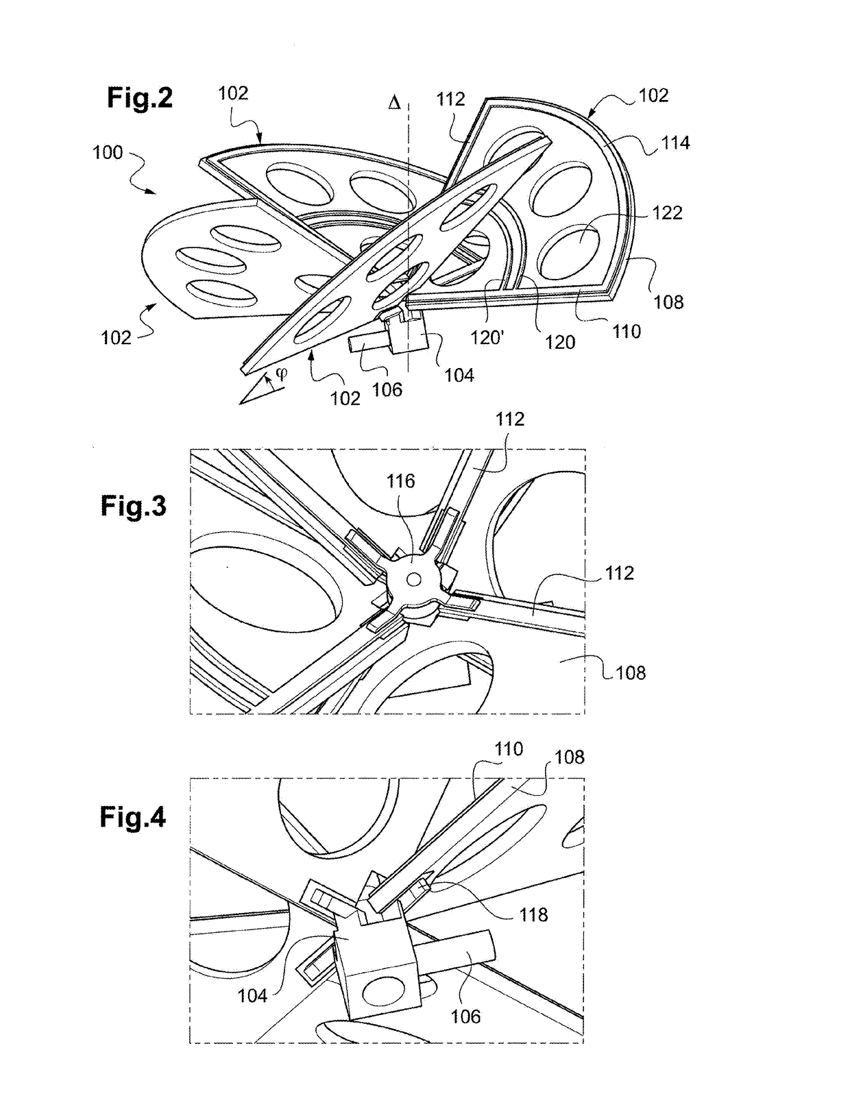 WIFI antenna of the clover-leaf or skew-planar wheel type for a drone