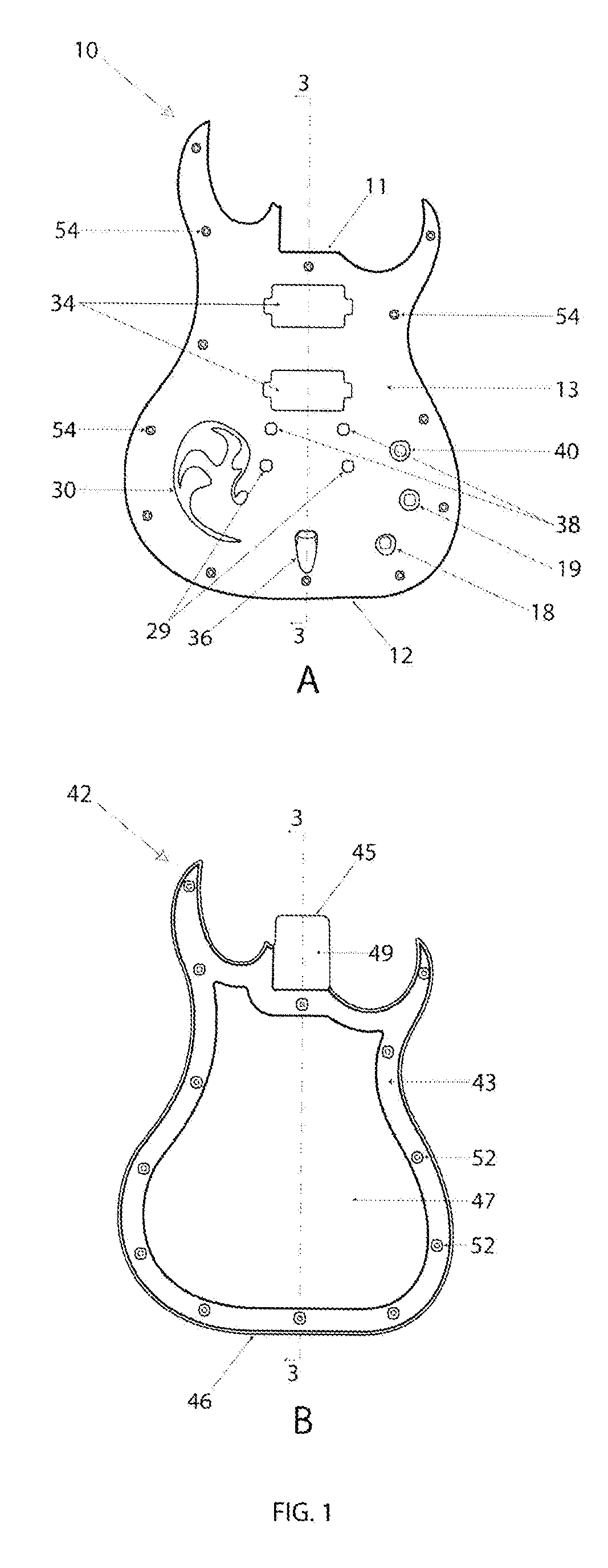 Interchangeable Guitar Faceplate and Guitar Body System