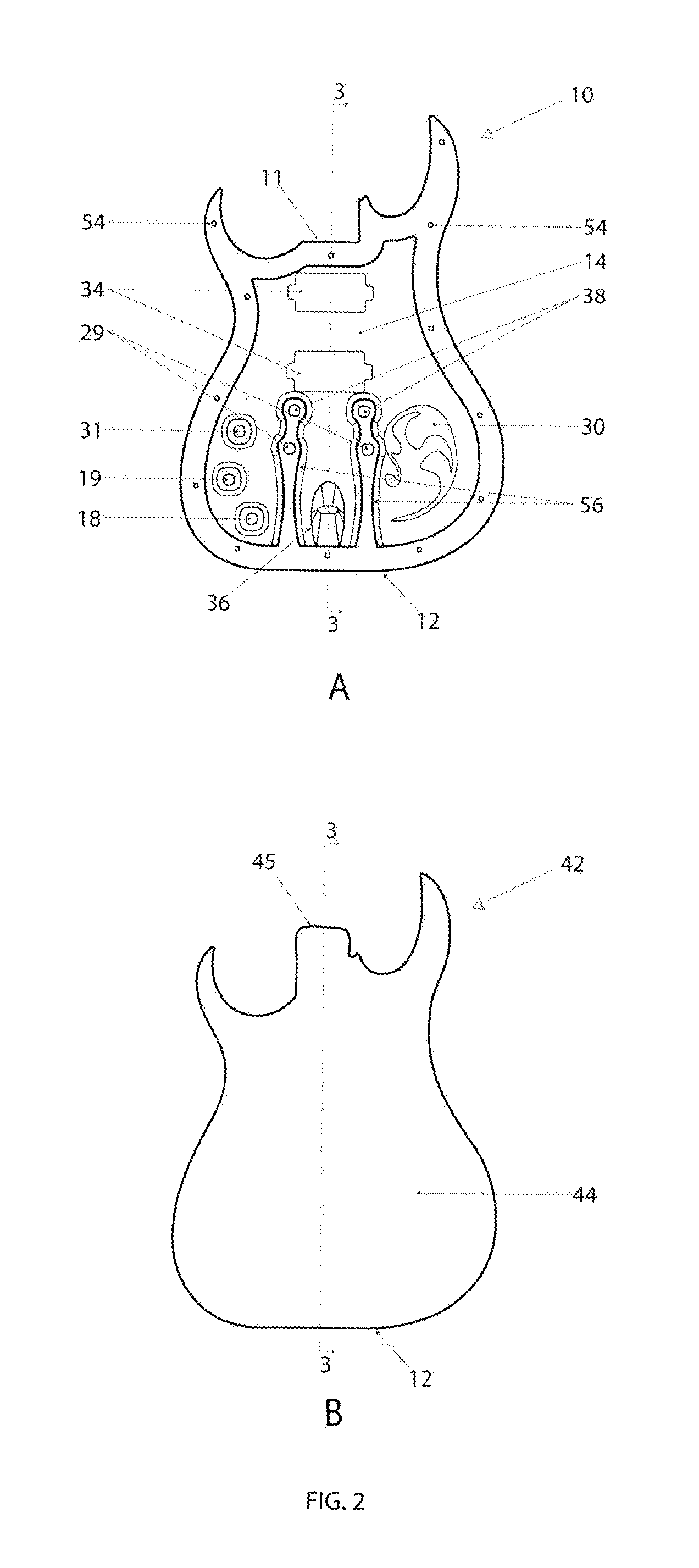 Interchangeable Guitar Faceplate and Guitar Body System