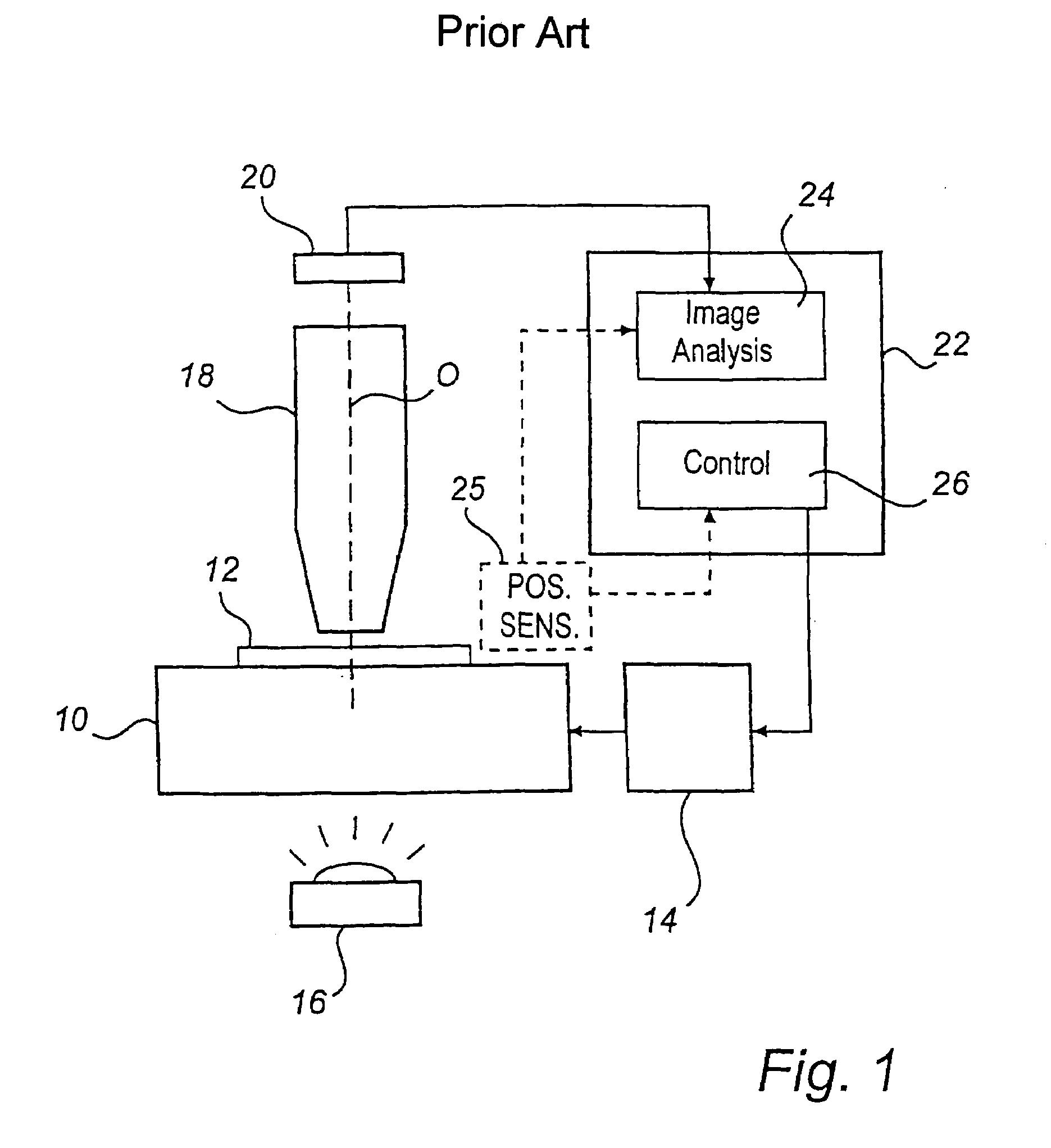 Method in microscopy and a microscope, where subimages are recorded and puzzled in the same coordinate system to enable a precise positioning of the microscope stage