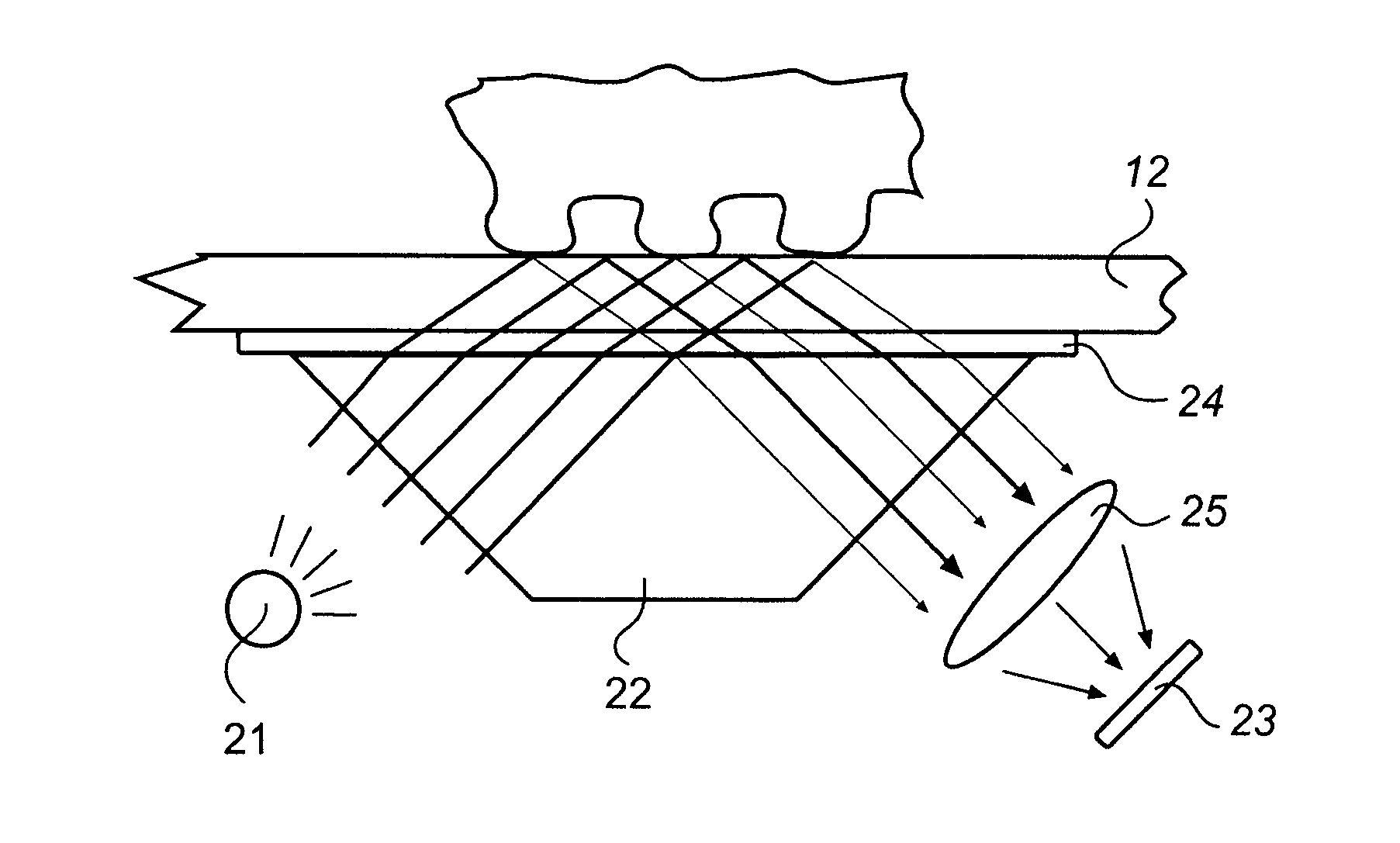 Household appliance with fingerprint sensor