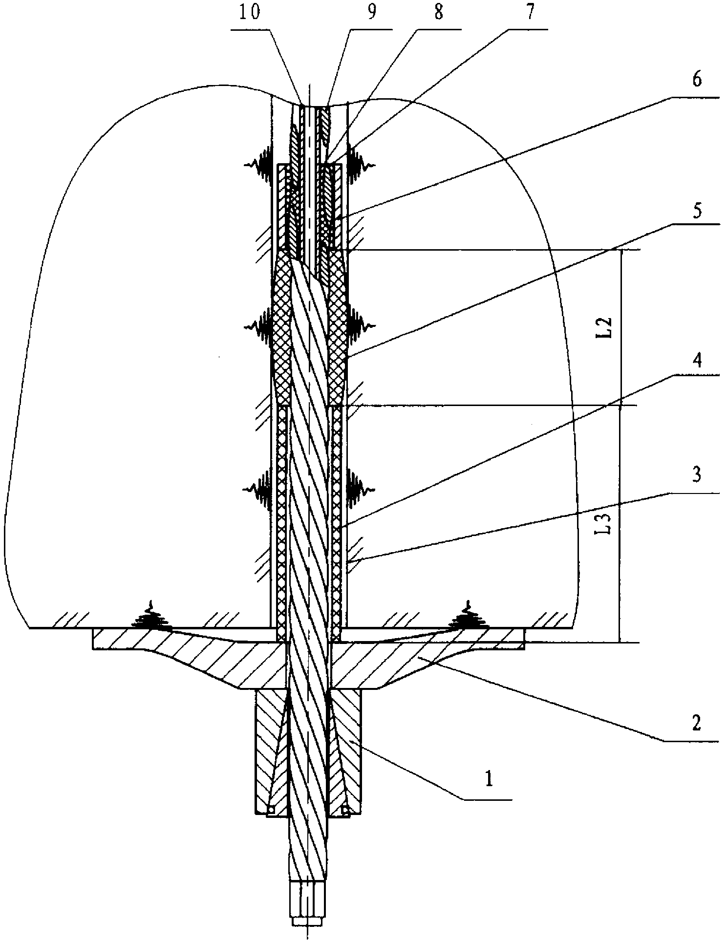 Grouting and Grouting-stopping anchor cable inside hole