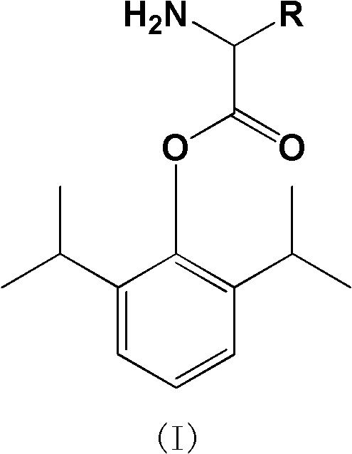 Water-soluble amino acid ester derivative of propofol and application thereof