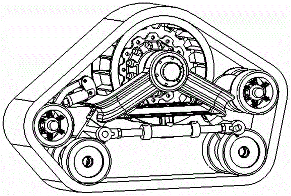 A crawler wheel with adjustable ground contact area and elastic tightness