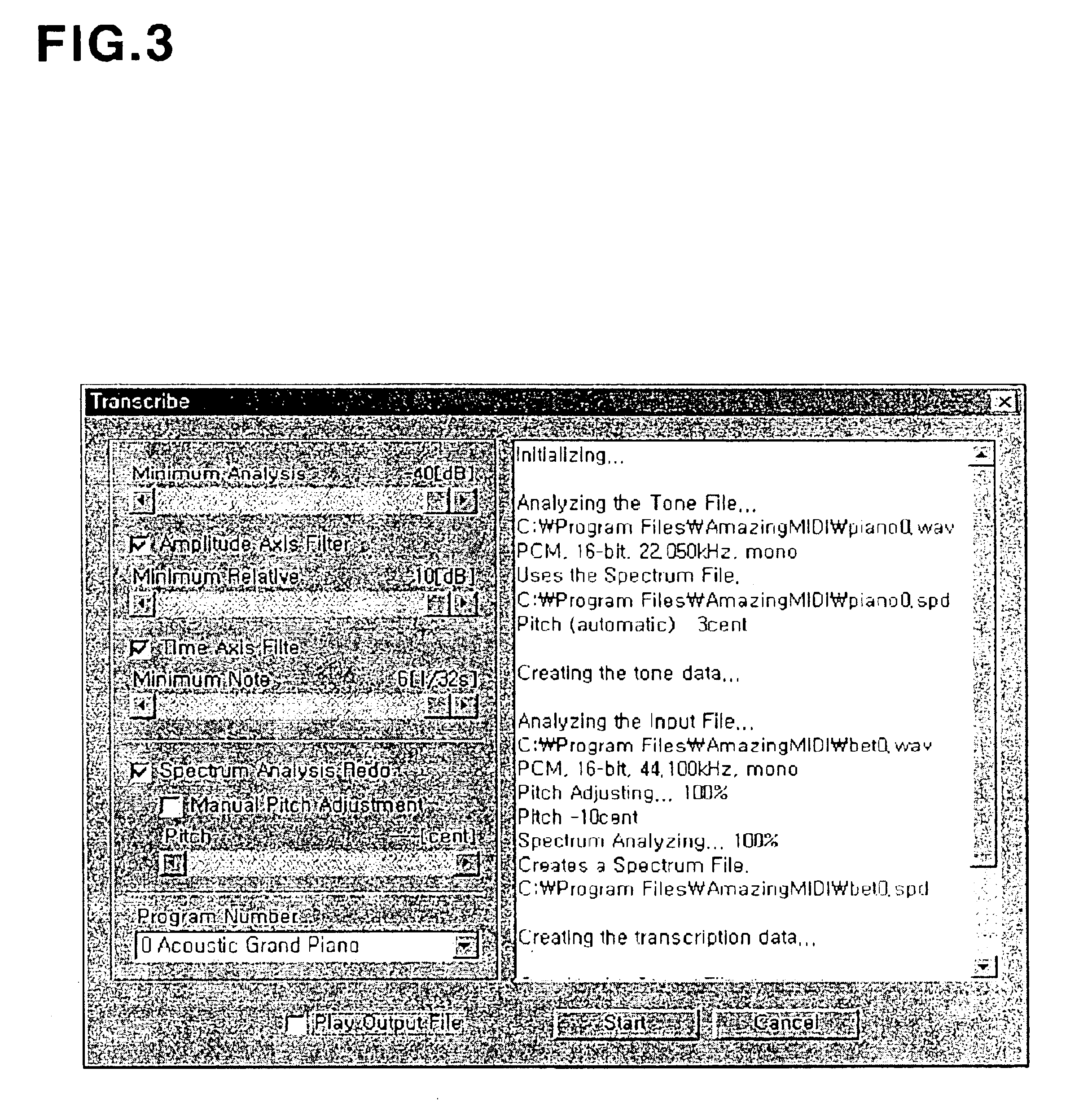 Method for analyzing music using sounds instruments