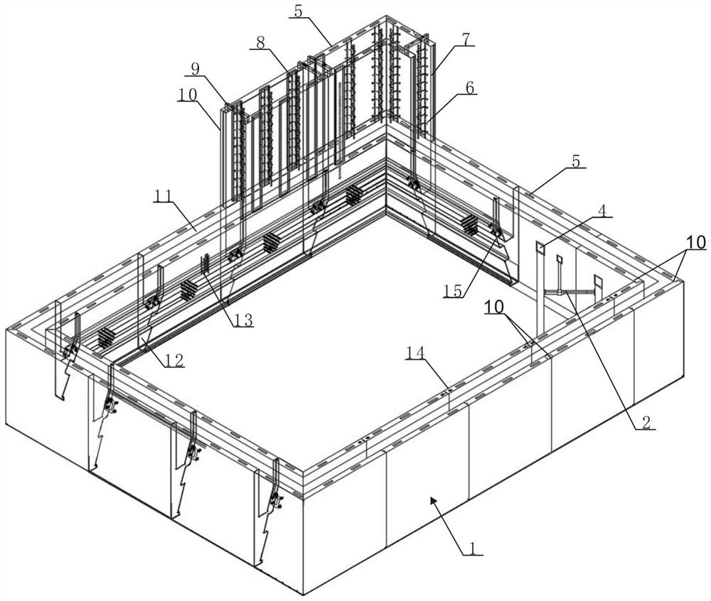 Underground space prefabricated integral structure and construction method thereof