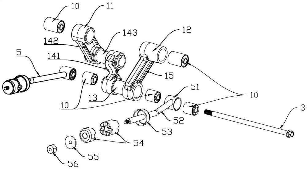 Motorcycle engine suspension assembly and motorcycle