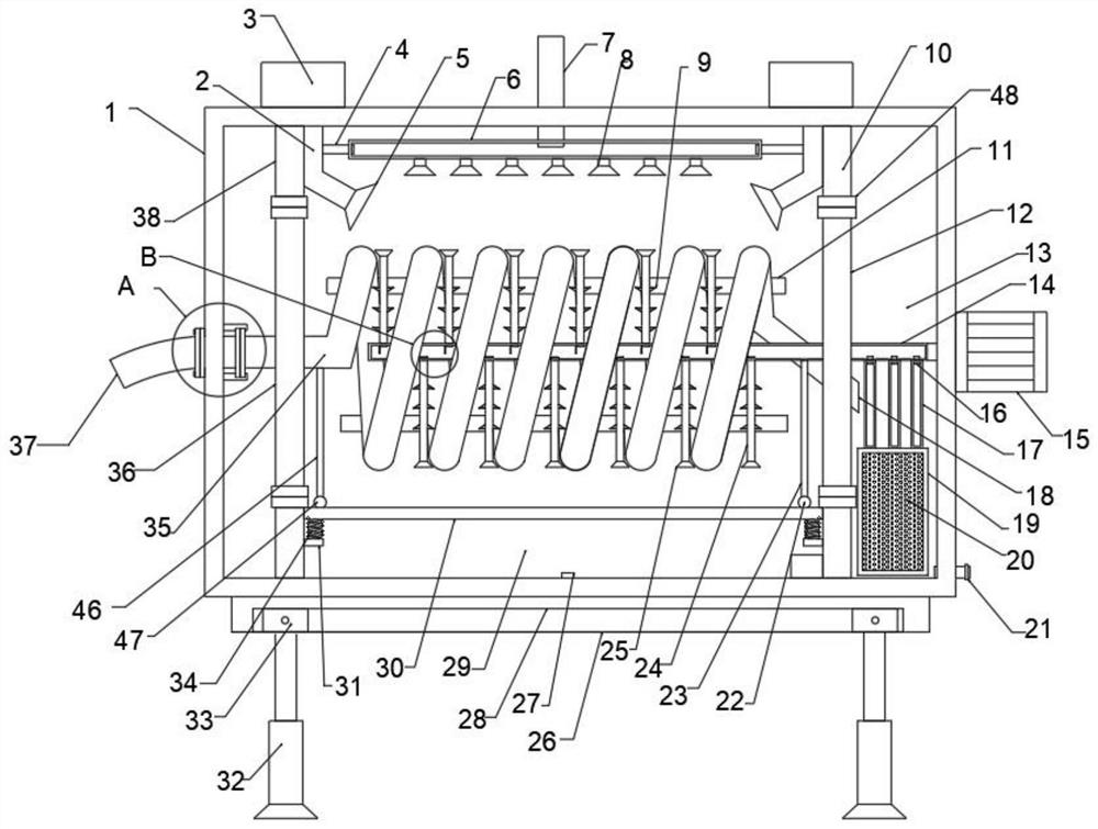 Evaporative condenser for energy tower heat pump system