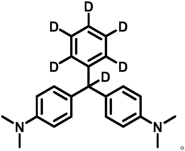 Stable isotope labeled leucomalachite green and synthesis method thereof