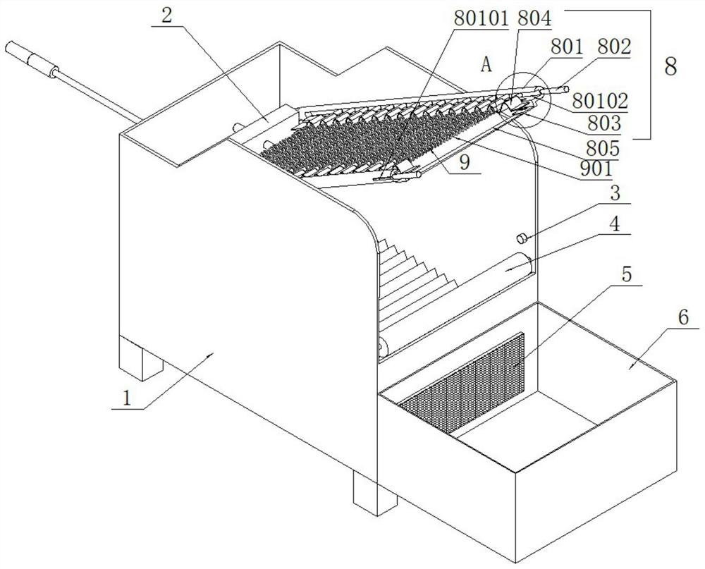 Cooling device for vermicelli processing and use method of cooling device