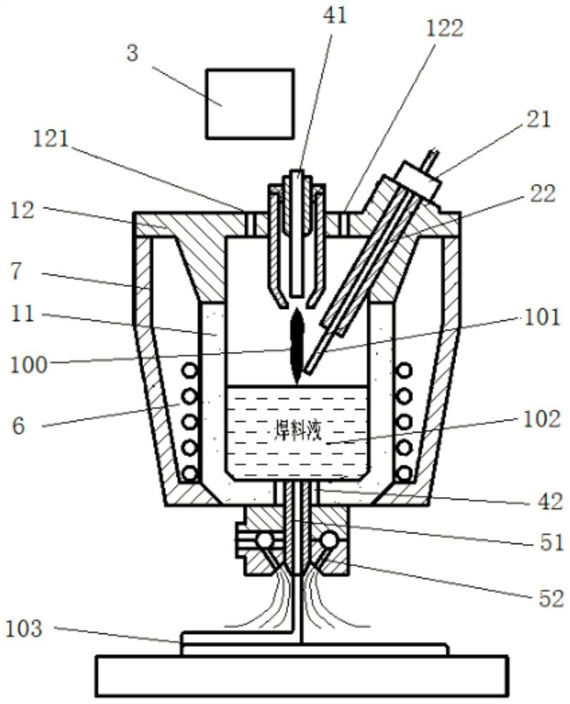 Plasma electric arc additional material device and method