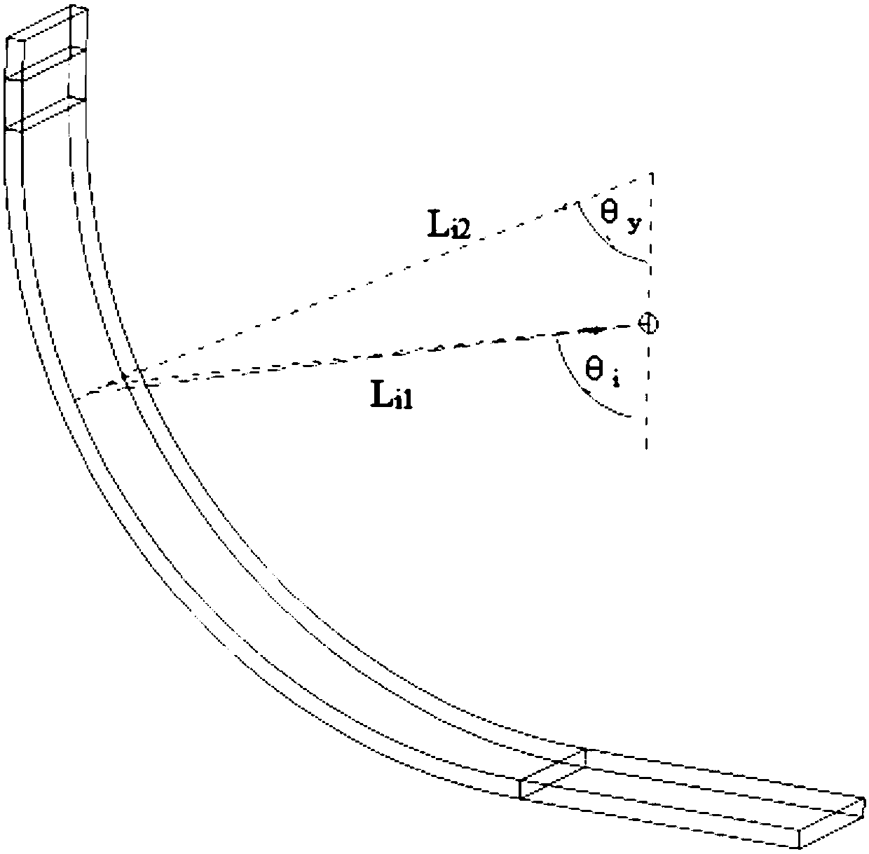 Continuous casting blank thickness online measuring and pressing amount adjusting system