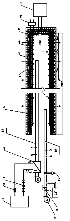 Heat and humidity exchange simulation testing system for non-coal solid mine deep mining excavation tunnel