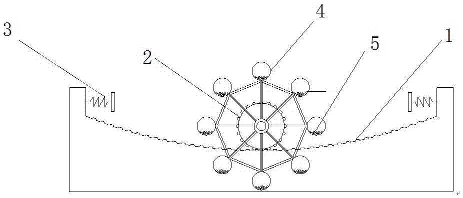 A Nonlinear Rail-Type Particle Damper