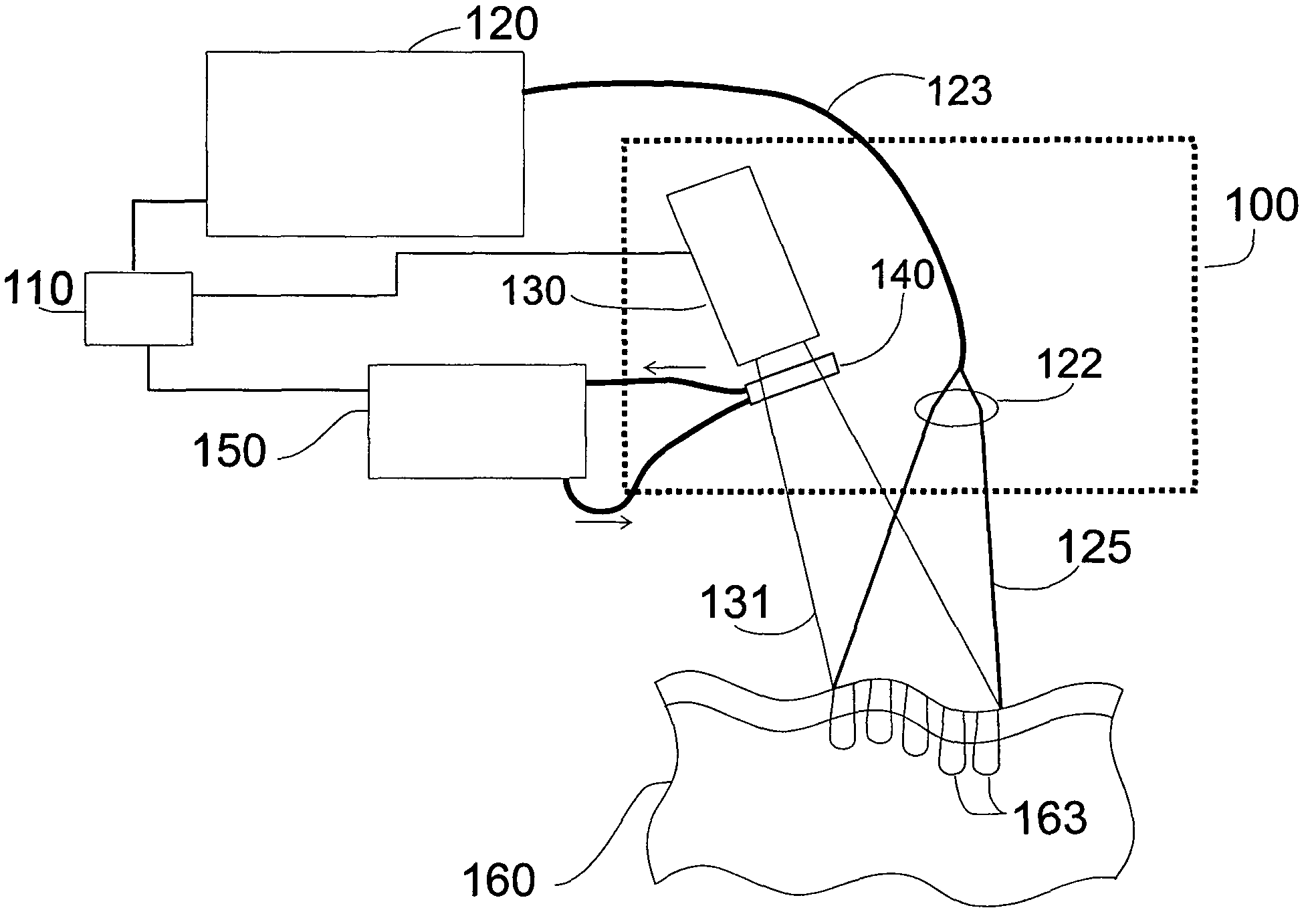 Patterned thermal treatment using patterned cryogen spray and irradiation by light