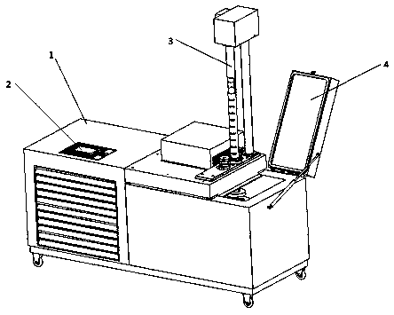 Low-temperature falling ball impact testing machine