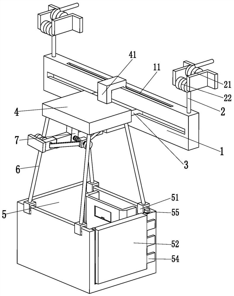 Multifunctional hanging basket platform for building engineering wall surface design