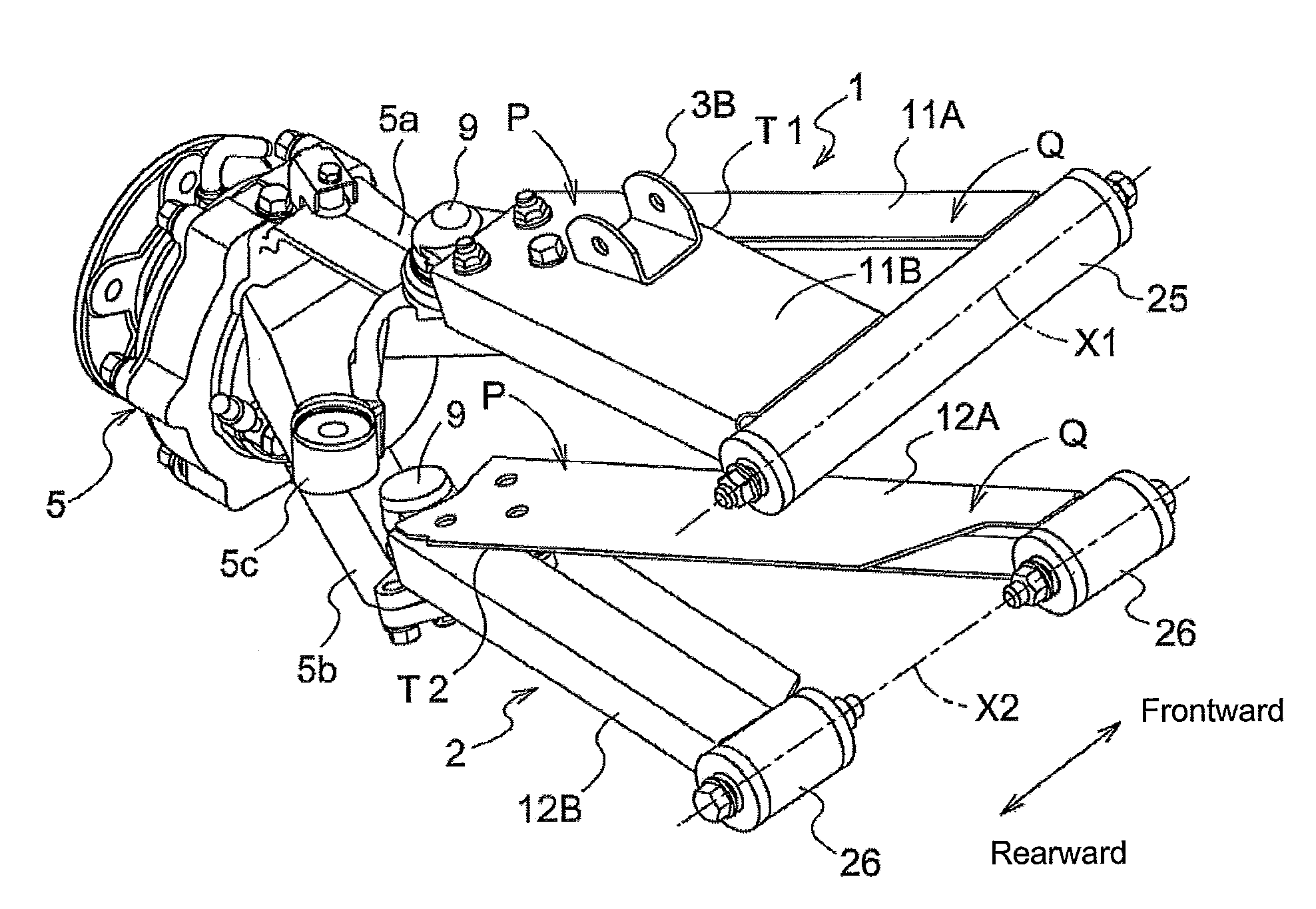 Suspension arm unit for vehicle