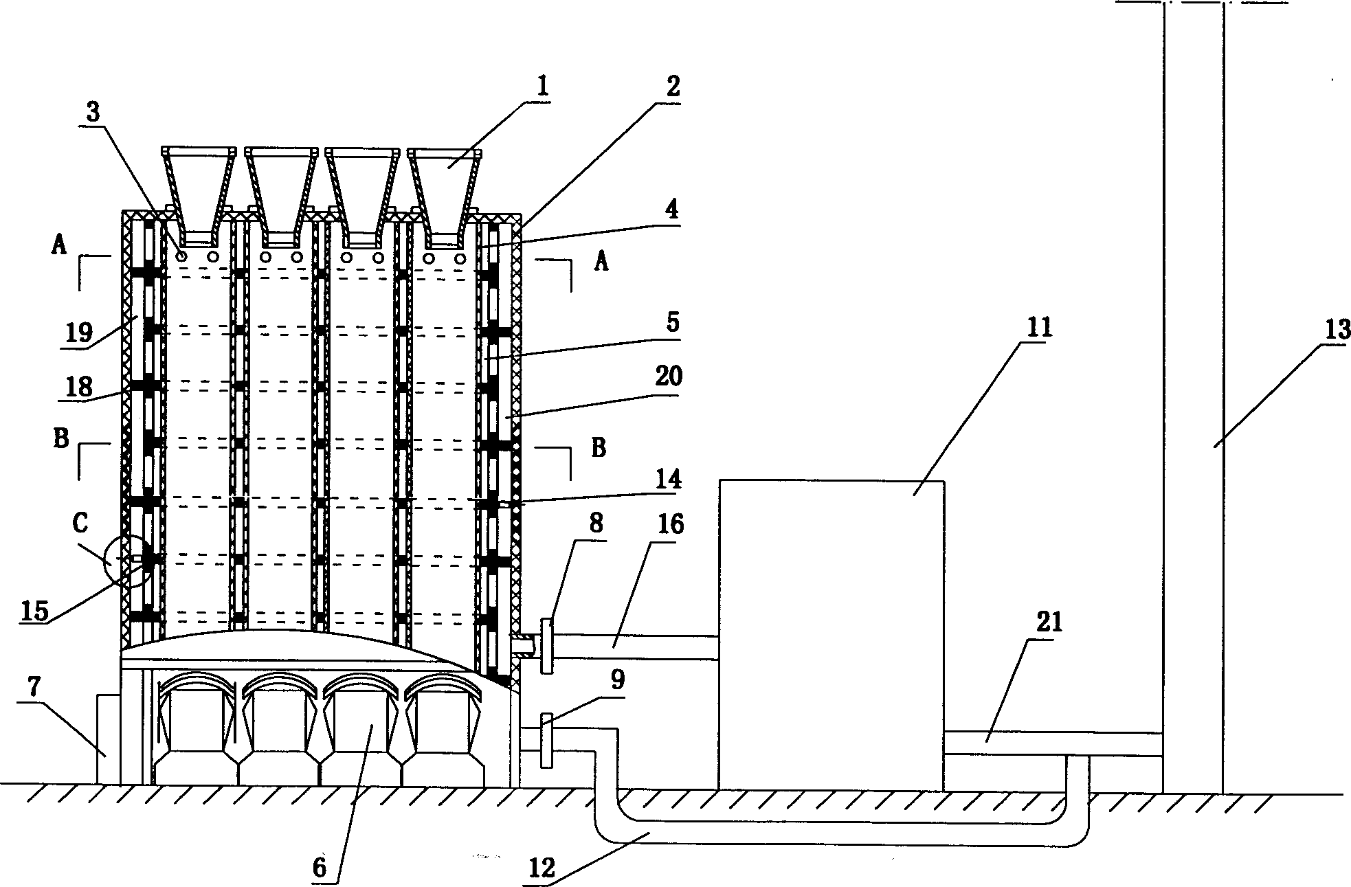 8-box 9-layer high-temp calciner