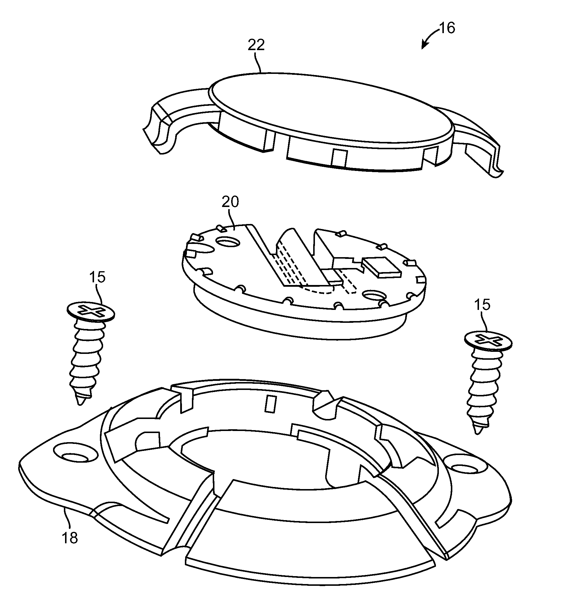 Burr hole plug having dual slidable clamping mechanisms