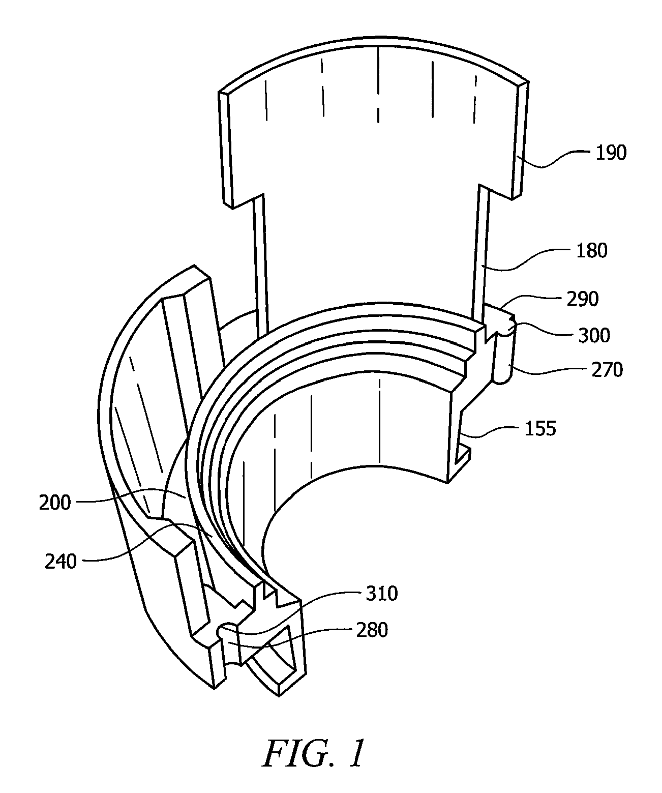 Split gxr collar front mounted clamp assembly