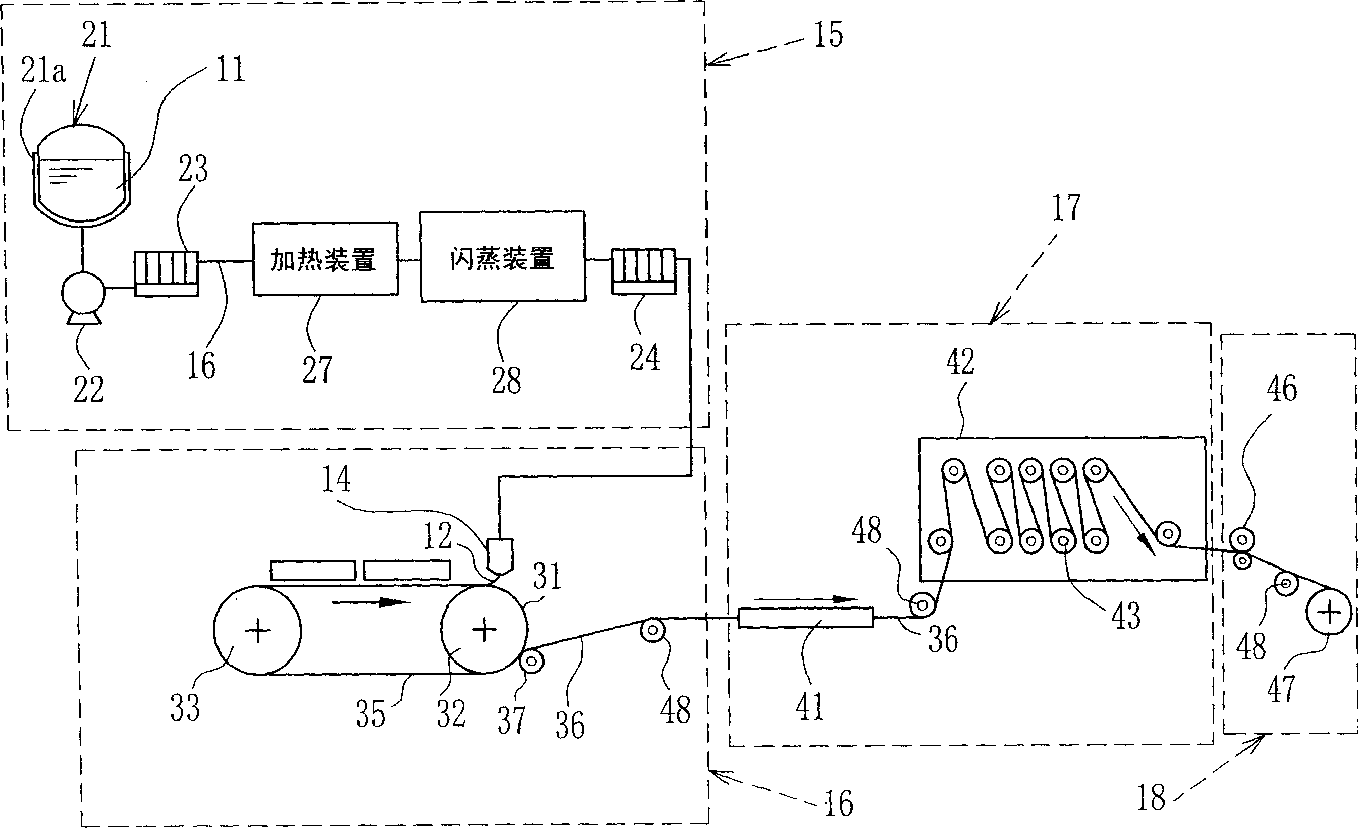 Method of producing film from polymer solution