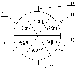 An aerobic-anoxic-anaerobic biochemical reactor and a method for continuously treating sewage