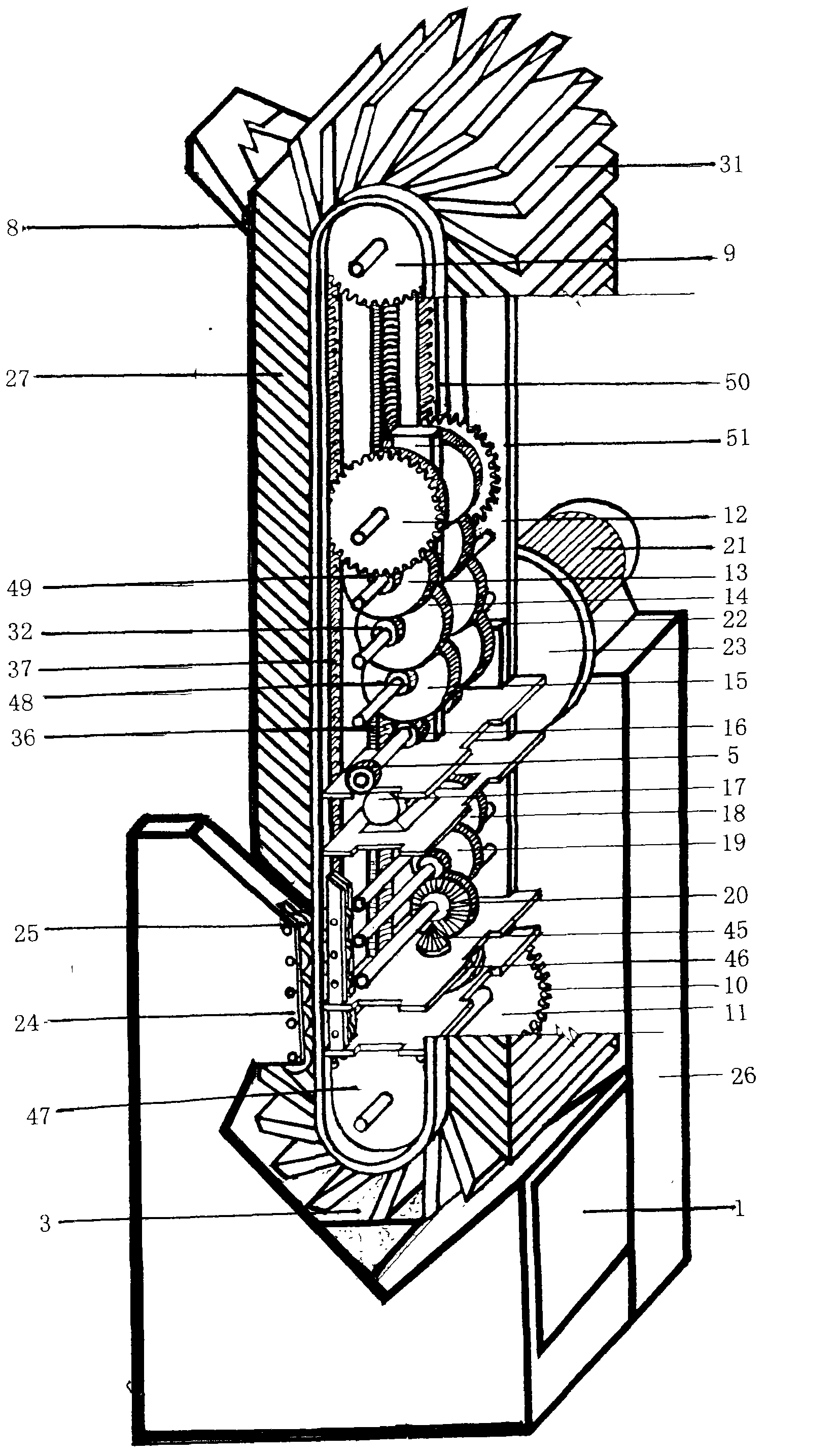 Generator set capable of turning force down potential energy to electric energy and to consummated energy and remained energy