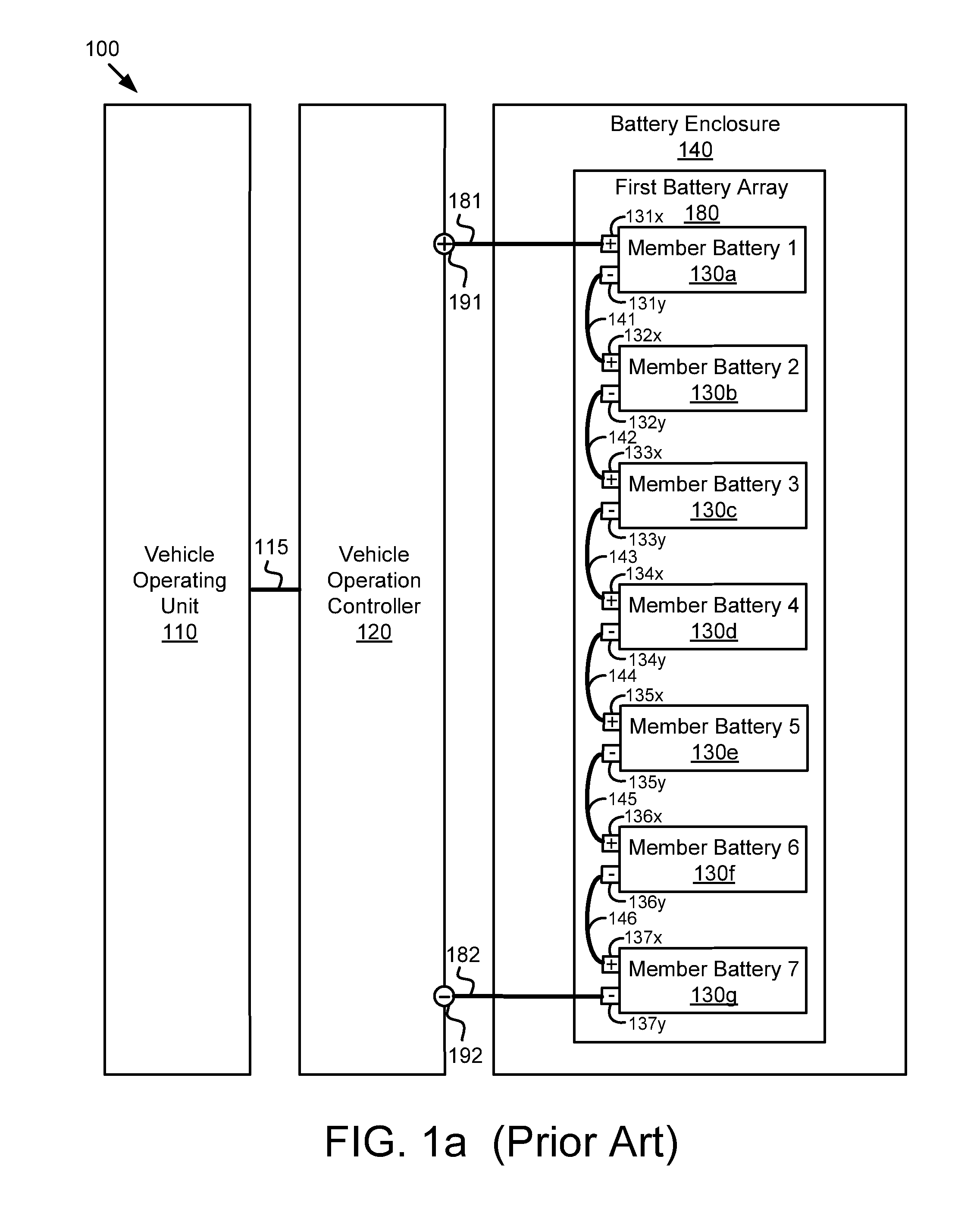 Uninterruptible battery power for electric motor vehicle