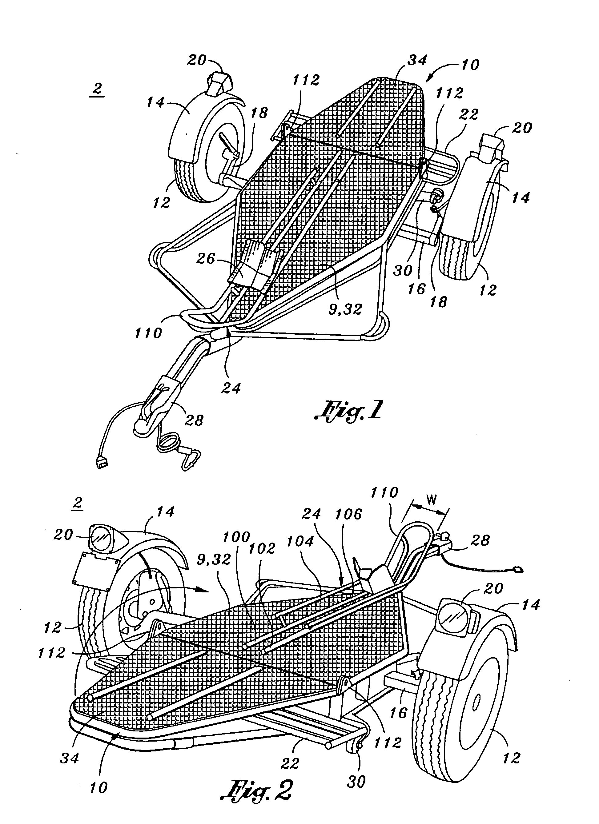 Vertically stowable modular multi-purpose trailer