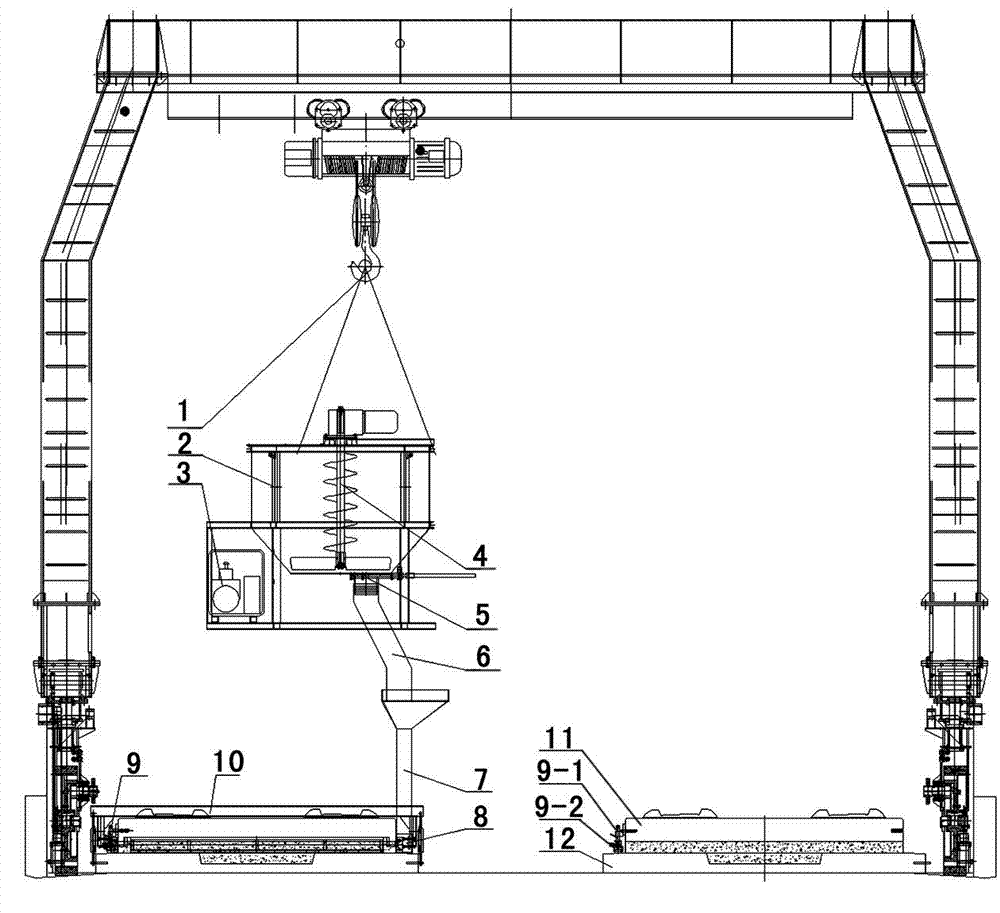 CRTS III type slab ballastless track self-compacting concrete casting tooling and method