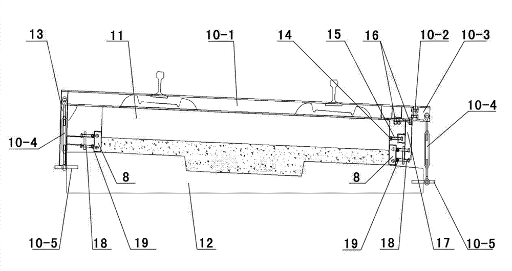 CRTS III type slab ballastless track self-compacting concrete casting tooling and method