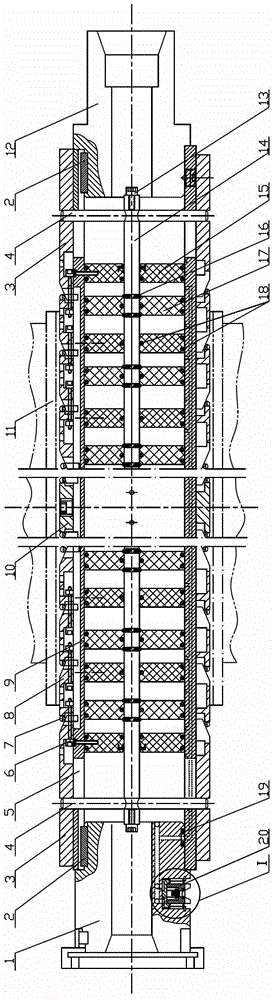 Mechanical expansion shaft of air control C-shaped rings