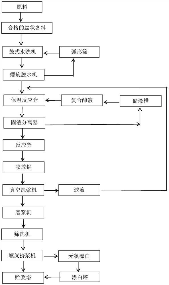 A kind of compound enzyme preparation and the technology for preparing paper pulp