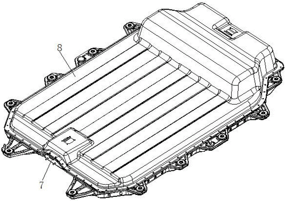 Split mounting type battery box module fixing frame and power battery box provided with same