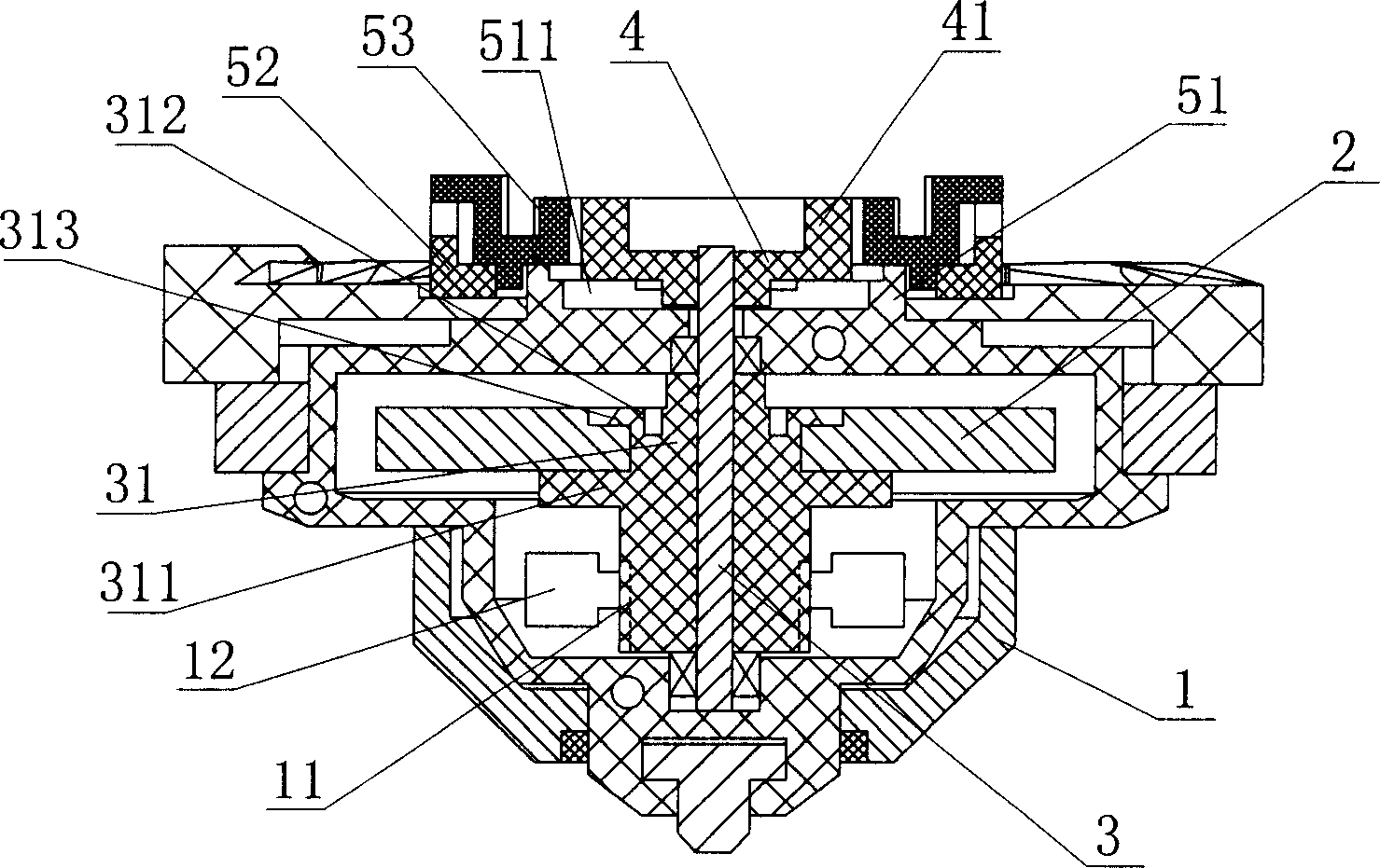 Multiple driving toy top with flywheel and its multiple driving launcher