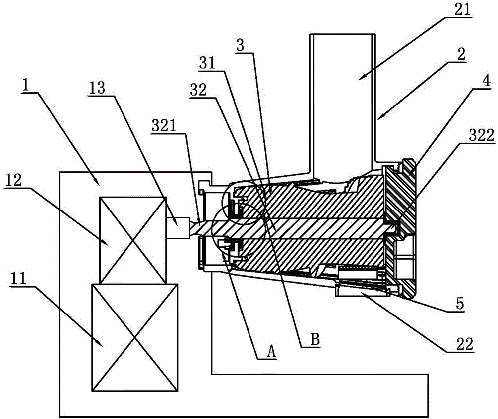 Squeeze type juicing machine simple in structure