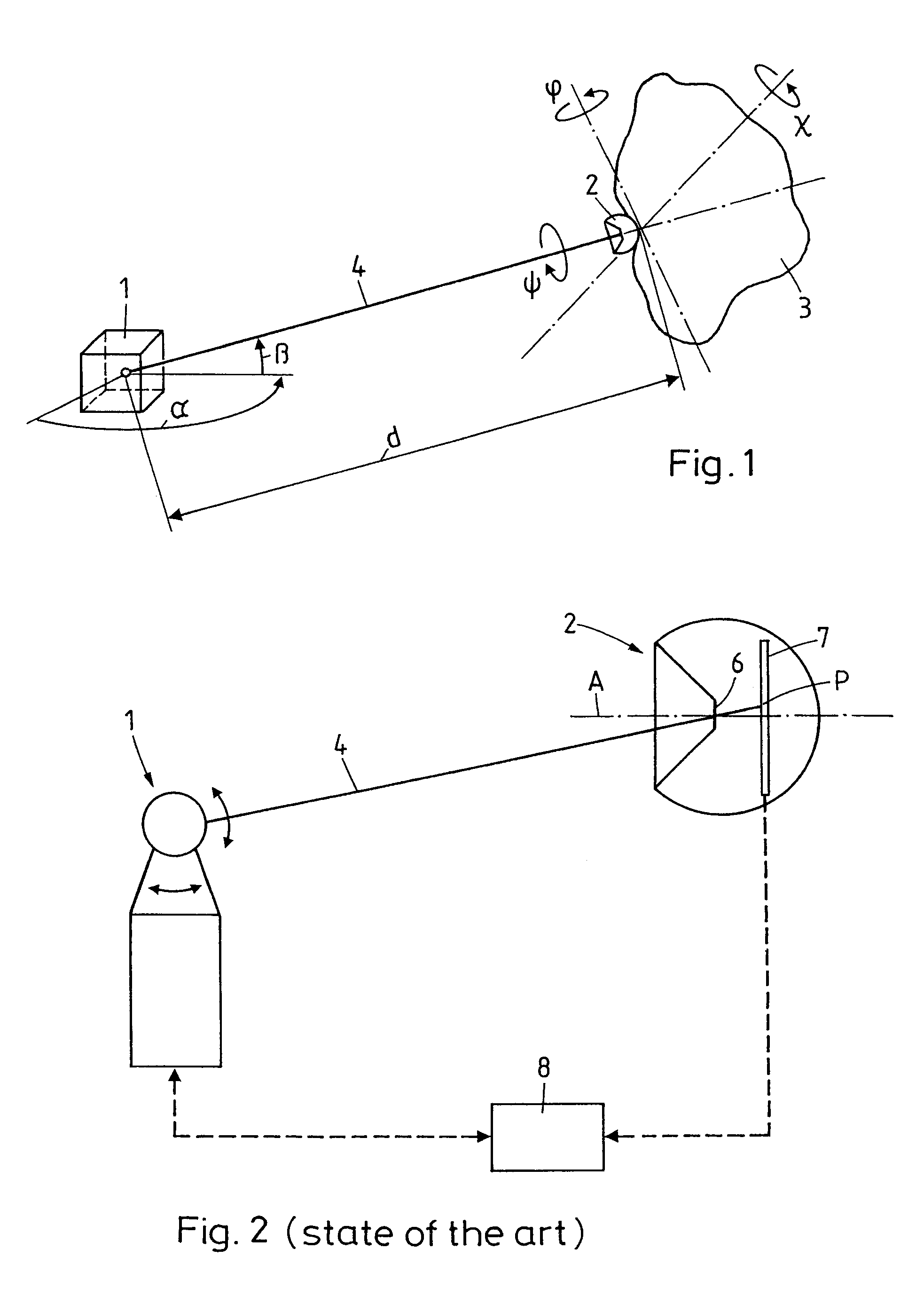 Measurement system for determining six degrees of freedom of an object