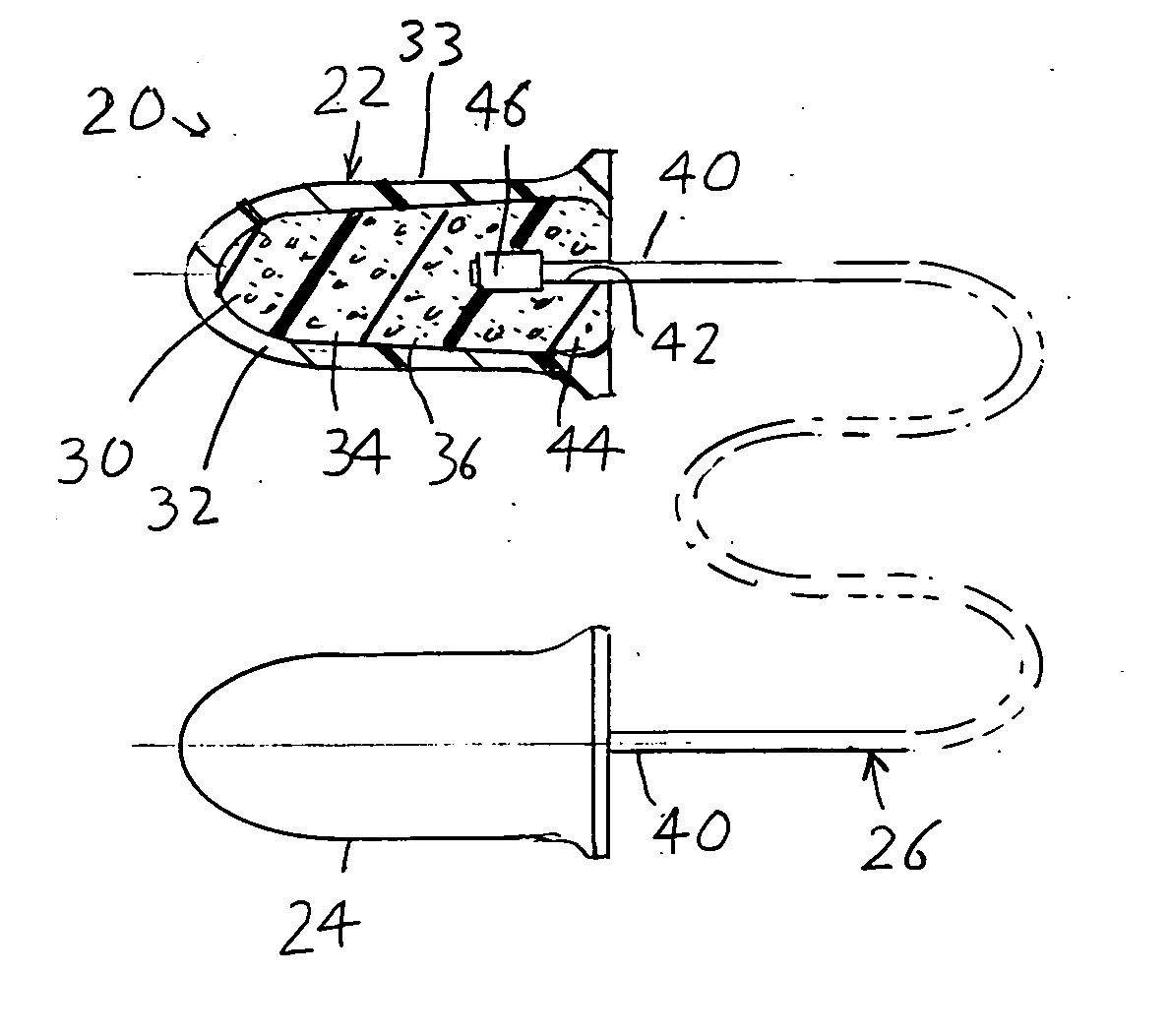 Detectable earplug and cord