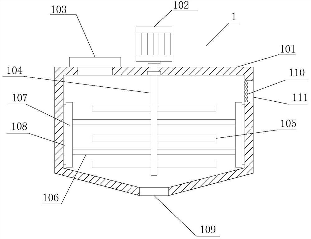 Screening device for chemical raw material production