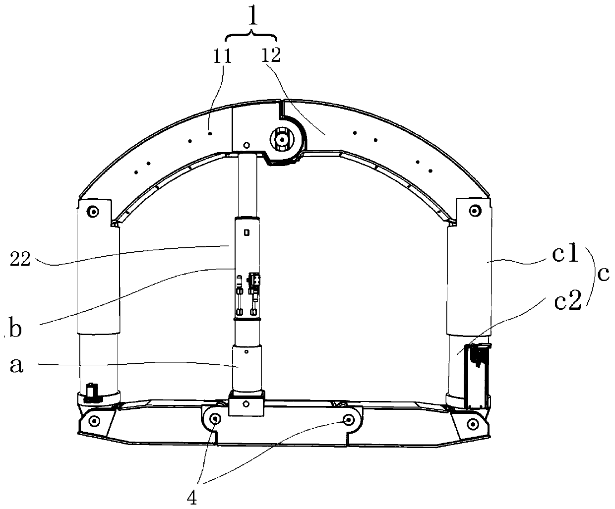 Sleeve connection rod type anti-impact bracket