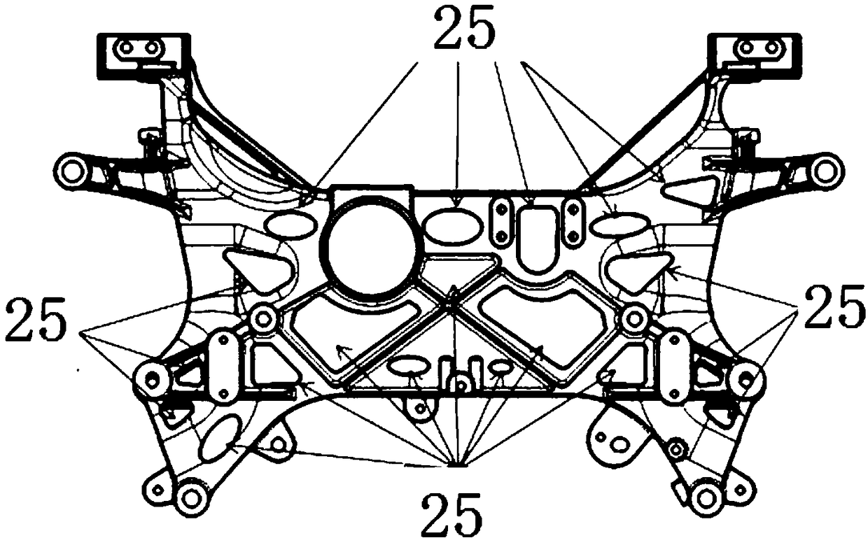 A subframe lightweight structure