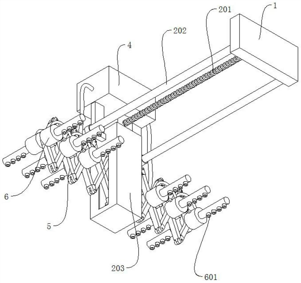 A retractable watering device for a greenhouse