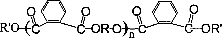 O-phthalic acid polyester plasticizer and its preparation method