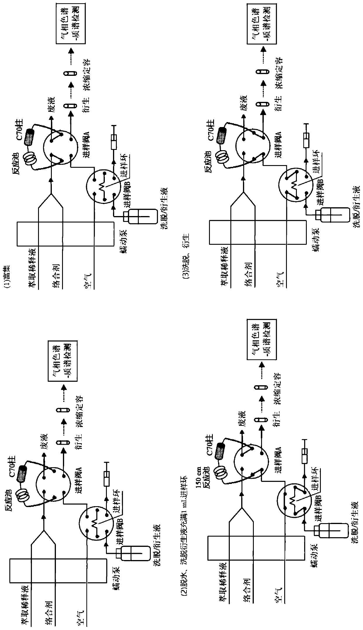 On-line solid phase extraction gas chromatography-mass spectrometry detection method for organotin in marine sediment