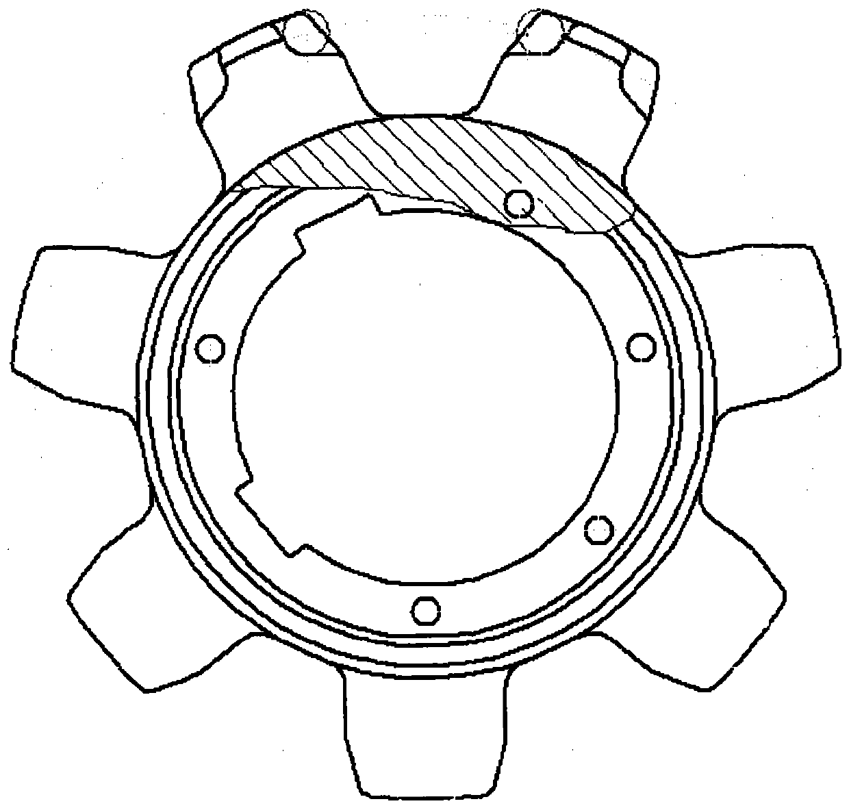 Manufacturing process of combined sprocket for scraper conveyor in coal mine